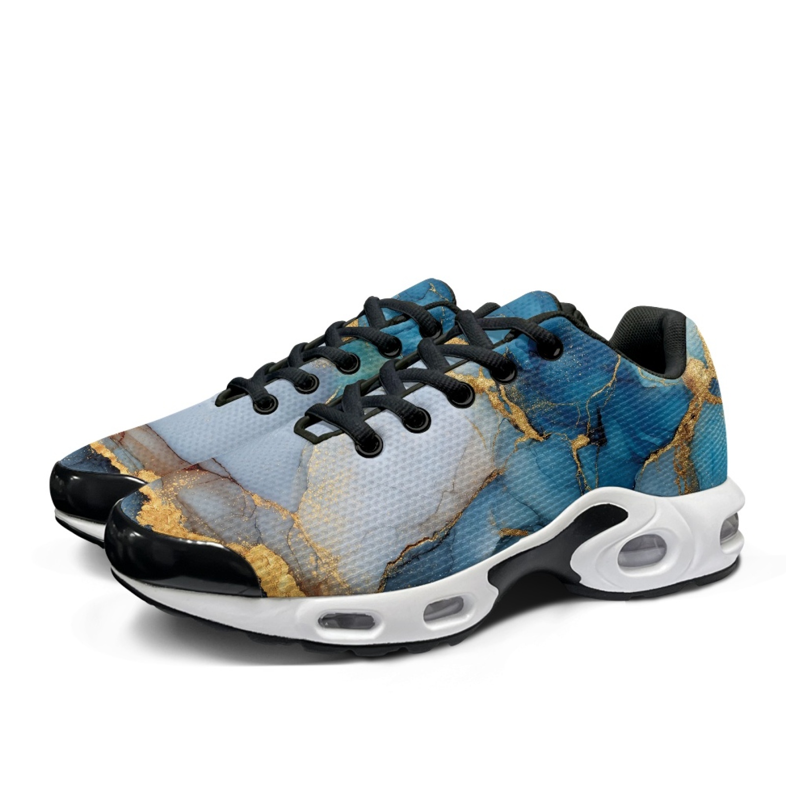 PENSTROLL Blue Gold Vein Tenni - огляд і ціна Air Cushion Jogger Shoes Men