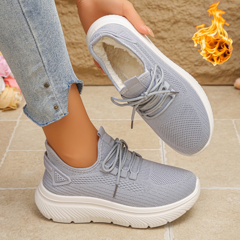 2027 Women's Outdoor Walking S - огляд і ціна Knit Fabric Lace Up Sneakers