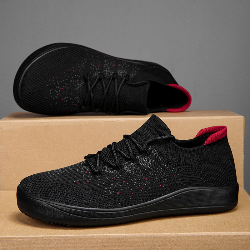 New Men Casual Shoes Breathabl - огляд і ціна Knit Fabric Lace Up Sneakers