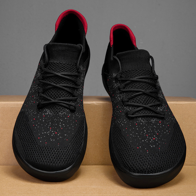 New Men Casual Shoes Breathabl - огляд і ціна Knit Fabric Lace Up Sneakers