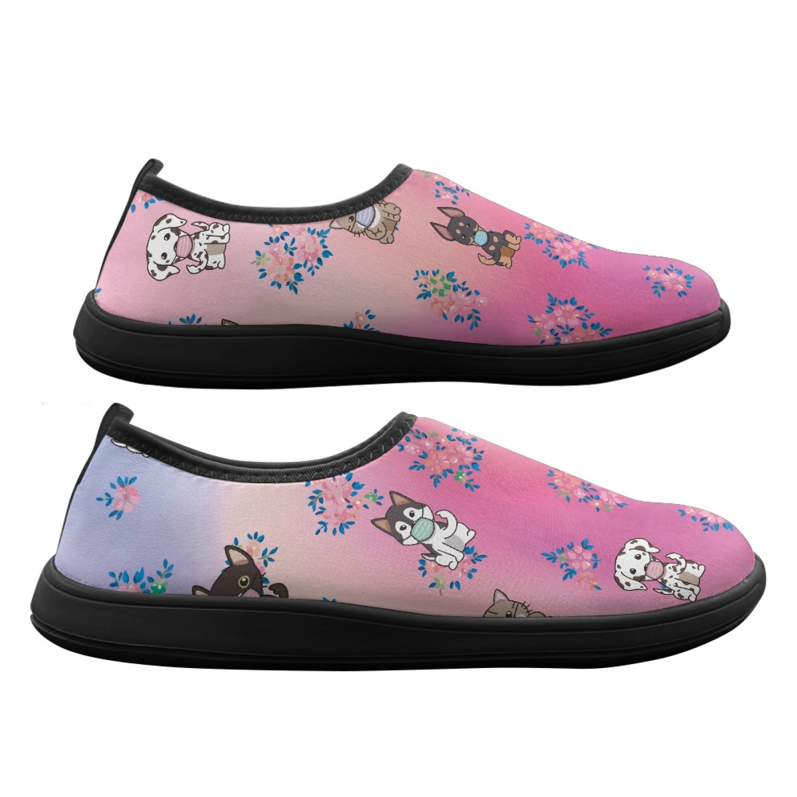 PENSTROLL Cute Dog Floral Prin - огляд і ціна Wide Toe Box Running Sneakers