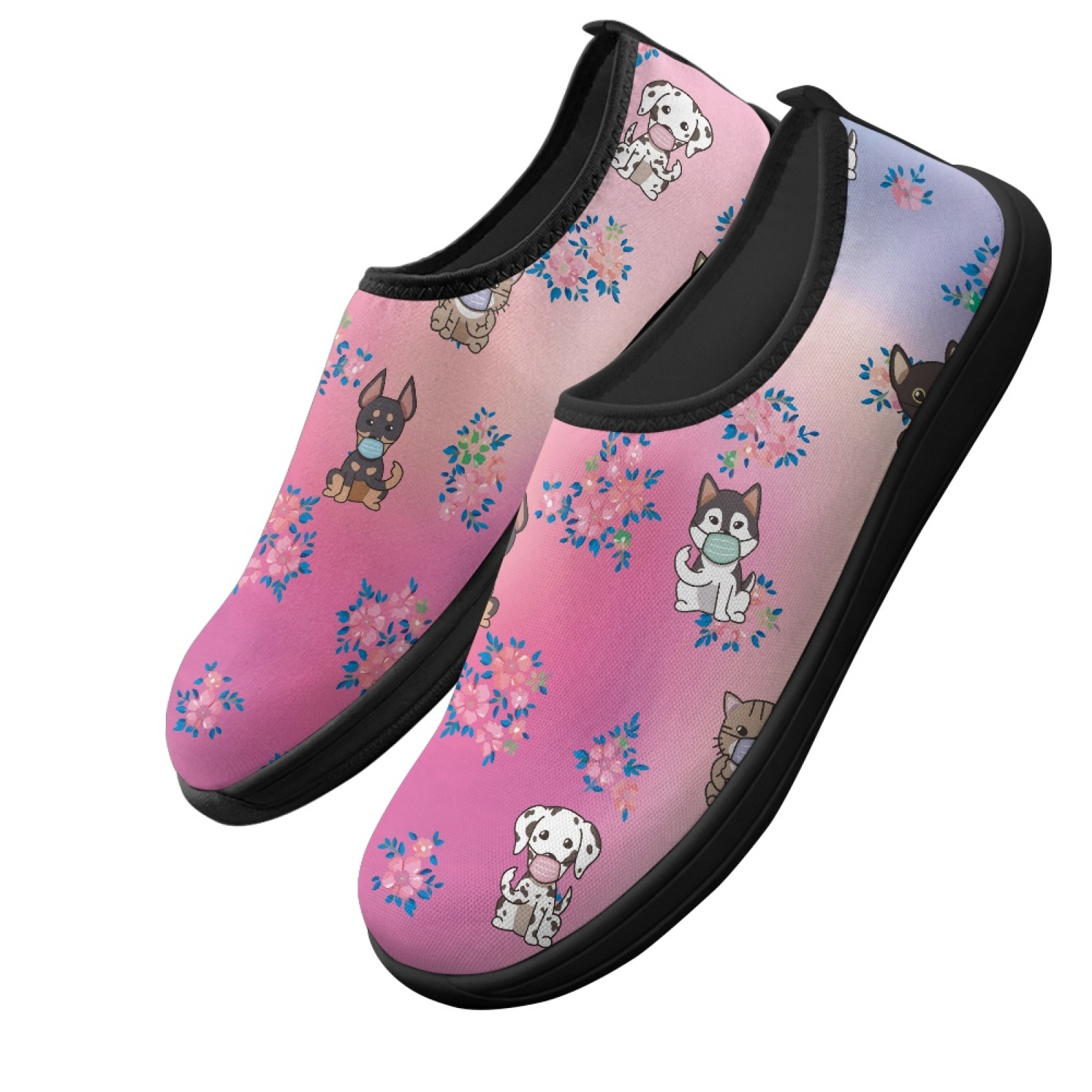 PENSTROLL Cute Dog Floral Prin - огляд і ціна Wide Toe Box Running Sneakers