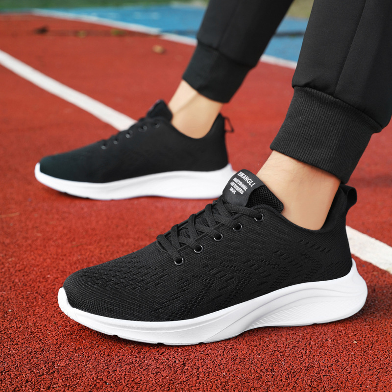 New Shoes for Men Sneaker Spri - огляд і ціна Knit Fabric Lace Up Sneakers